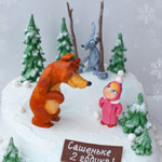 Детские торты - торт Маша и Медведь. Код: ТД-070