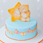 Детские торты - торт с медвежонком и звездочкой. Код: ТД-076