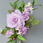 Сахарные цветы - нежные фиолетовые розы. Код: ЦС-011