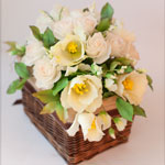 Сахарные цветы - корзинка с цветами. Код: ЦС-020