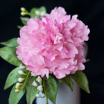 Сахарные цветы - розовый пион и ландыши. Код: ЦС-005